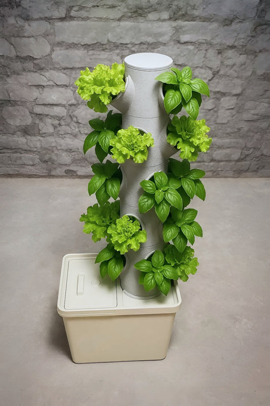 Singer Designs | Hydroponik Turm | Vertikaler Hydroponik Pflanzenturm für Gemüse und Kräuter